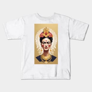 Frida's Golden Muse: Illustration Kids T-Shirt